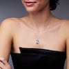Thumbnail Image 2 of EFFY™ Collection Emerald-Cut Sky Blue Topaz and White Sapphire Pendant in Sterling Silver