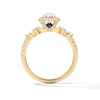 Thumbnail Image 3 of Vera Wang Love Collection 0.80 CT. T.W. Oval Diamond Frame Engagement Ring in 14K Gold