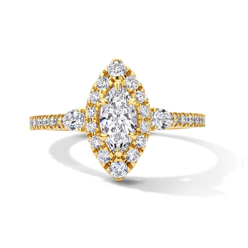 Vera Wang Love Collection 0.95 CT. T.W. Marquise-Cut Diamond Engagement Ring in 14K Gold