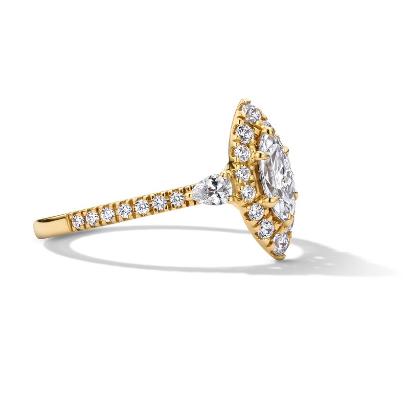 Vera Wang Love Collection 0.95 CT. T.W. Marquise-Cut Diamond Engagement Ring in 14K Gold