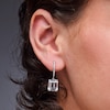 Thumbnail Image 2 of EFFY™ Collection Emerald-Cut White Topaz and White Sapphire Drop Earrings in Sterling Silver