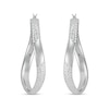 Thumbnail Image 1 of 50.0mm Diamond-Cut Hoop Earrings in Sterling Silver