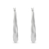 Thumbnail Image 1 of 35.0mm Tapered Twist Pattern Hoop Earrings in Hollow Sterling Silver