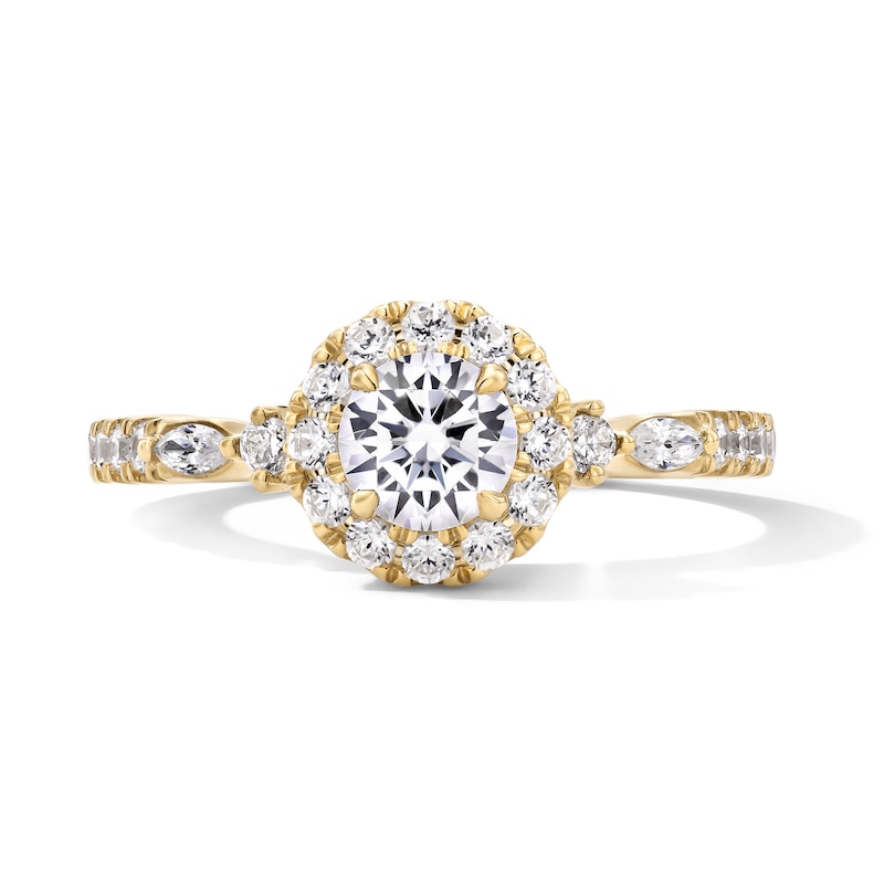 Vera Wang Love Collection 0.80 CT. T.W. Diamond Frame Engagement Ring in 14K Gold