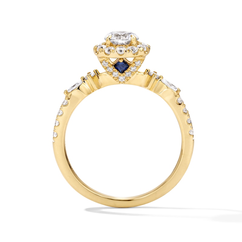 Vera Wang Love Collection 0.80 CT. T.W. Diamond Frame Engagement Ring in 14K Gold