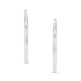 40.0mm Tube Hoop Earrings in Hollow Sterling Silver