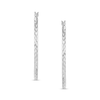 Thumbnail Image 1 of 36.0mm Diamond-Cut Oval Hoop Earrings in Hollow Sterling Silver