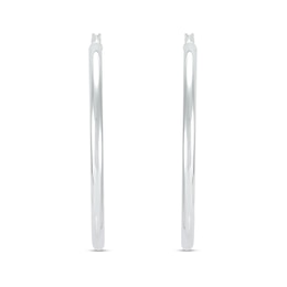 50.0mm Tube Hoop Earrings in Hollow Sterling Silver