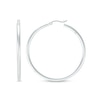 Thumbnail Image 3 of 50.0mm Tube Hoop Earrings in Hollow Sterling Silver