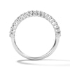 Thumbnail Image 3 of 1.00 CT. T.W. Baguette-Cut and Round Certified Lab-Grown Diamond Anniversary Ring in 14K White Gold (F/VS2)