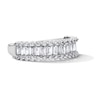 Thumbnail Image 4 of 1.00 CT. T.W. Baguette-Cut and Round Certified Lab-Grown Diamond Anniversary Ring in 14K White Gold (F/VS2)