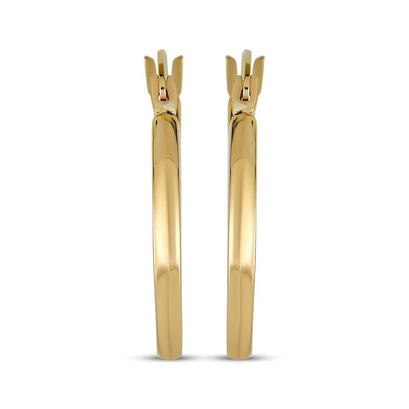 19.17mm Flat Hoop Earrings in Solid 10K Gold