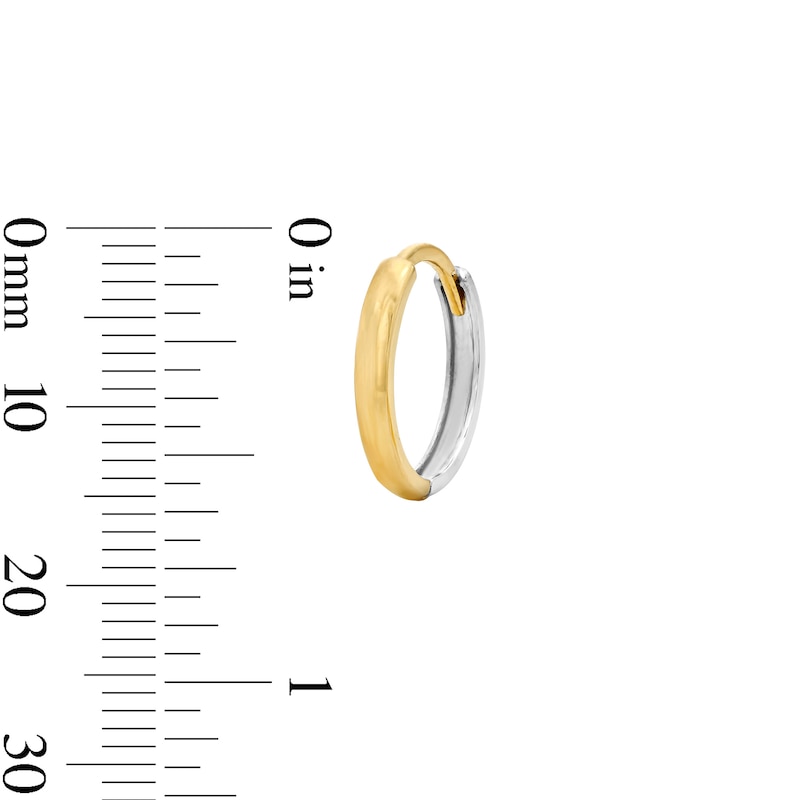 Main Image 3 of Hoop Earrings in Solid 10K Two-Tone Gold