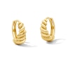 Thumbnail Image 1 of Tapered Croissant Huggie Hoop Earrings in Solid 10K Gold
