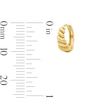 Thumbnail Image 3 of Tapered Croissant Huggie Hoop Earrings in Solid 10K Gold