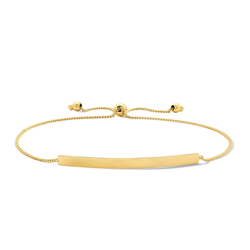 Main Image 1 of Bar Bolo Bracelet in Hollow 14K Gold - 8.5"
