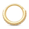 Thumbnail Image 2 of Cubic Zirconia Single Clicker Hoop in Solid 14K Gold