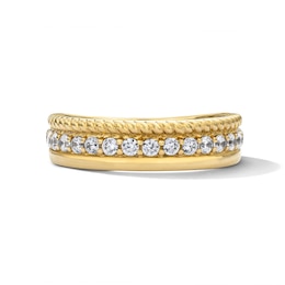 0.30 CT. T.W. Certified Lab-Grown Diamond Three-Row Anniversary Ring in 14K Gold (F/VS2)