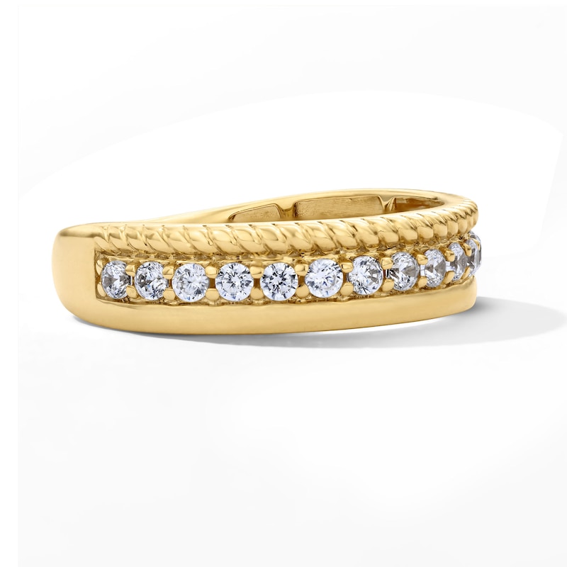 0.30 CT. T.W. Certified Lab-Grown Diamond Three-Row Anniversary Ring in 14K Gold (F/VS2)