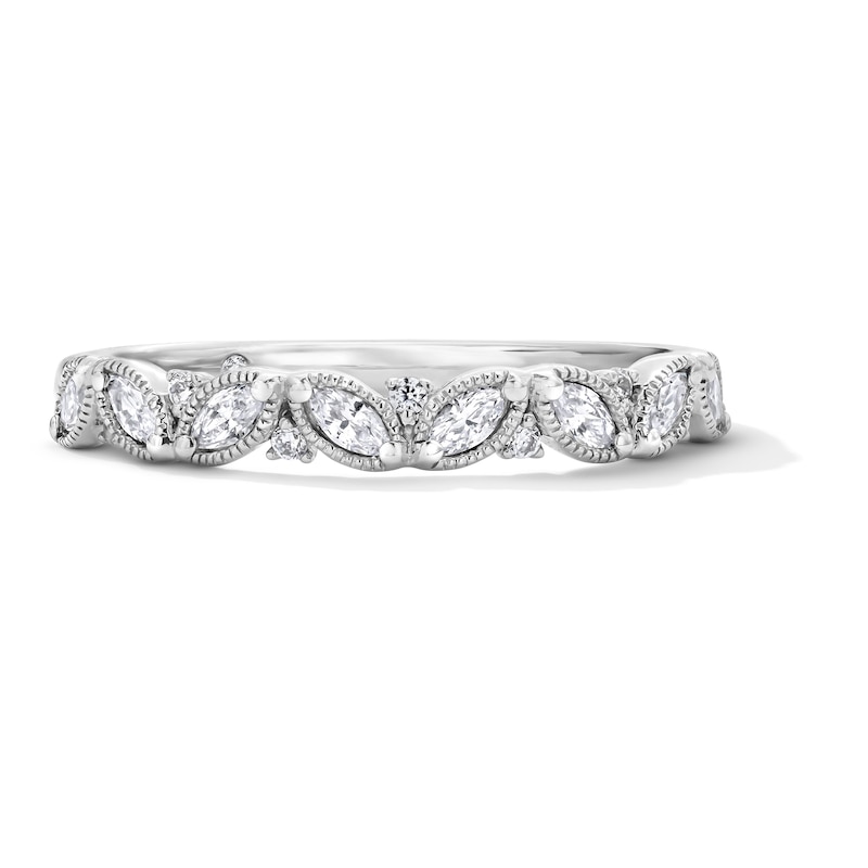 Emmy London 0.30 CT. T.W. Marquise-Cut Certified Lab-Grown Diamond Band in 18K Gold (F/VS2
