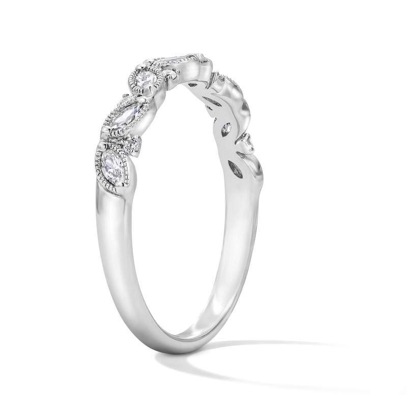 Emmy London 0.30 CT. T.W. Marquise-Cut Certified Lab-Grown Diamond Band in 18K Gold (F/VS2
