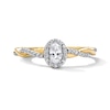 Thumbnail Image 1 of 0.35 CT. T.W. Oval Diamond Frame Engagement Ring in 10K Gold