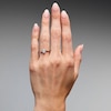 Thumbnail Image 2 of 0.35 CT. T.W. Oval Diamond Frame Engagement Ring in 10K Gold