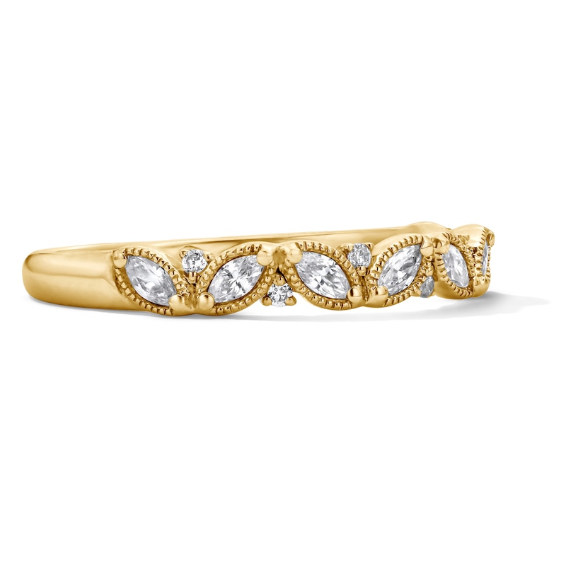 Main Image 3 of Emmy London 0.30 CT. T.W. Marquise-Cut Certified Lab-Grown Diamond Band in 18K Gold (F/VS2)