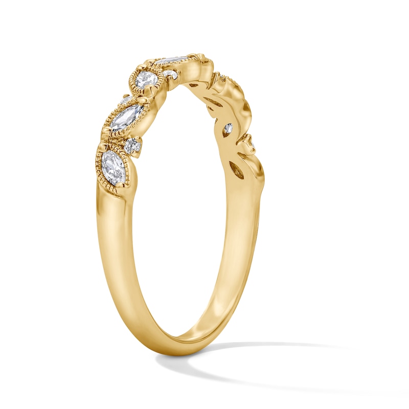 Main Image 4 of Emmy London 0.30 CT. T.W. Marquise-Cut Certified Lab-Grown Diamond Band in 18K Gold (F/VS2)