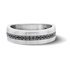 Thumbnail Image 1 of Vera Wang Men’s 0.29 CT. T.W. Black Diamond Wedding Band in 14K White Gold