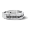 Thumbnail Image 2 of Vera Wang Men’s 0.29 CT. T.W. Black Diamond Wedding Band in 14K White Gold