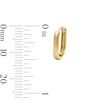 Thumbnail Image 3 of Rectangle Huggie Hoop Earrings in Solid 10K Gold