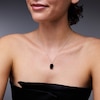 Thumbnail Image 2 of EFFY™ Collection Emerald-Cut Black Onyx and White Sapphire Pendant in Sterling Silver