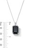 Thumbnail Image 3 of EFFY™ Collection Emerald-Cut Black Onyx and White Sapphire Pendant in Sterling Silver