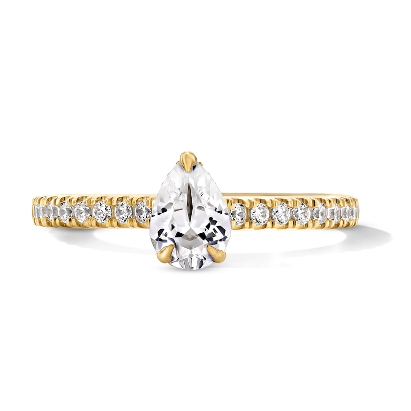 Main Image 1 of Vera Wang Love Collection Pear-Shaped 0.69 CT. T.W. Diamond Engagement Ring in 14K Gold