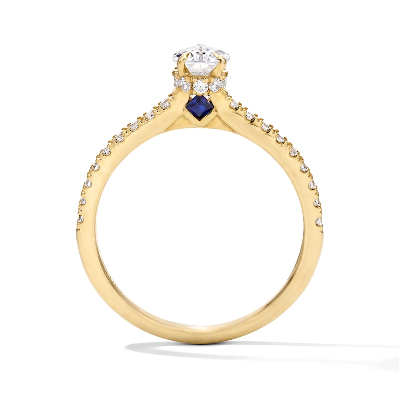 Main Image 3 of Vera Wang Love Collection Pear-Shaped 0.69 CT. T.W. Diamond Engagement Ring in 14K Gold