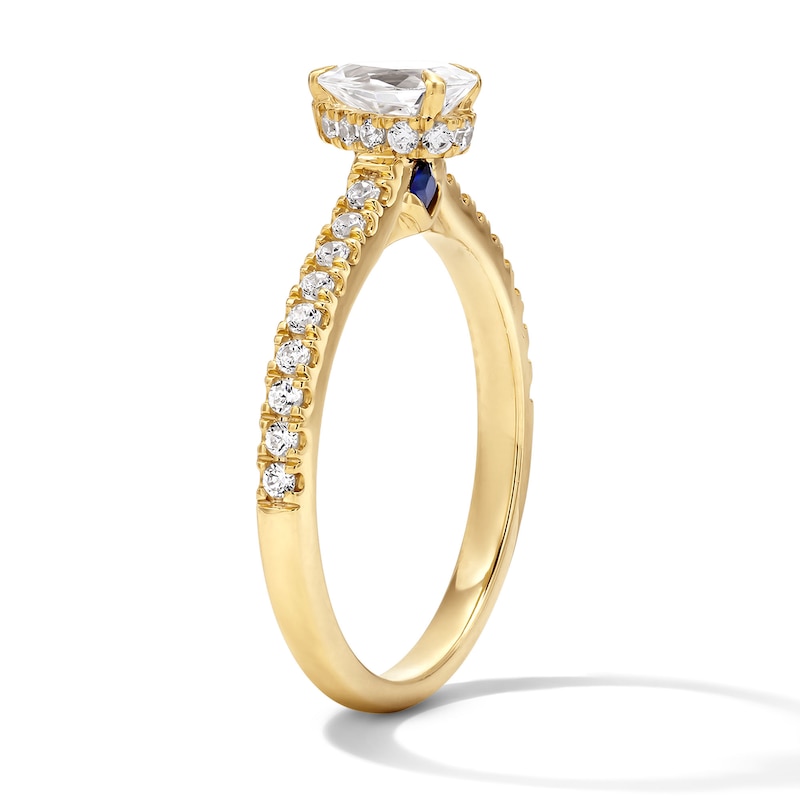 Main Image 5 of Vera Wang Love Collection Pear-Shaped 0.69 CT. T.W. Diamond Engagement Ring in 14K Gold