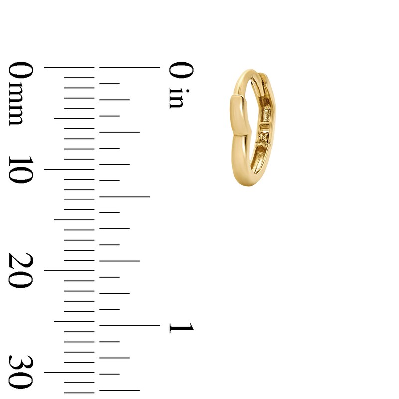 Heart-Shaped Hoop Earrings in Solid 10K Gold