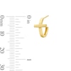Thumbnail Image 3 of Cross J-Hoop Earrings in Solid 10K Gold