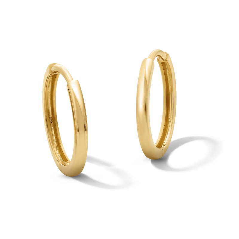 15.6mm Hoop Earrings in Solid 10K Gold