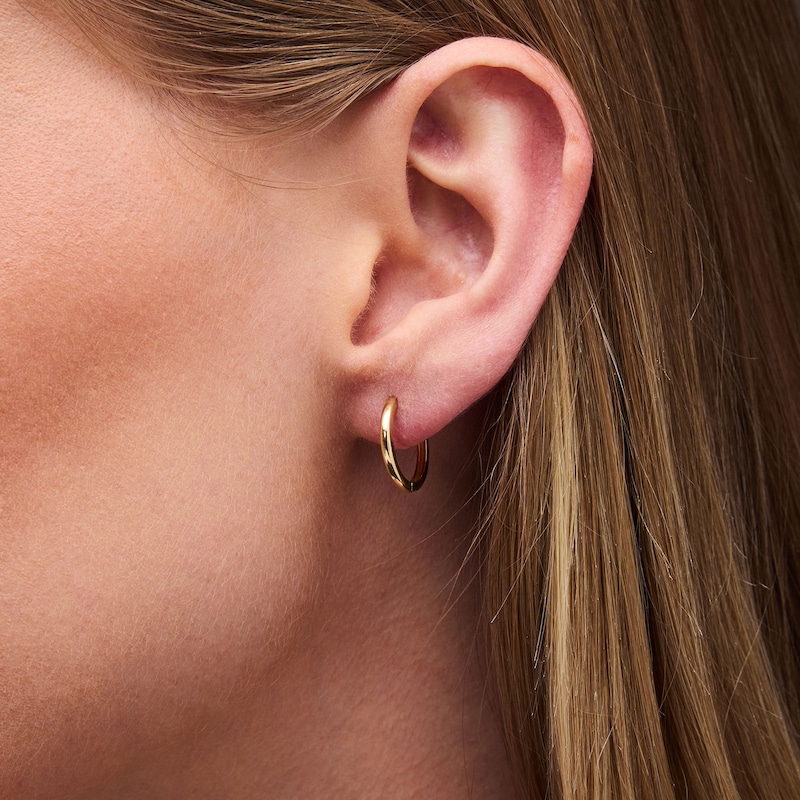 15.6mm Hoop Earrings in Solid 10K Gold