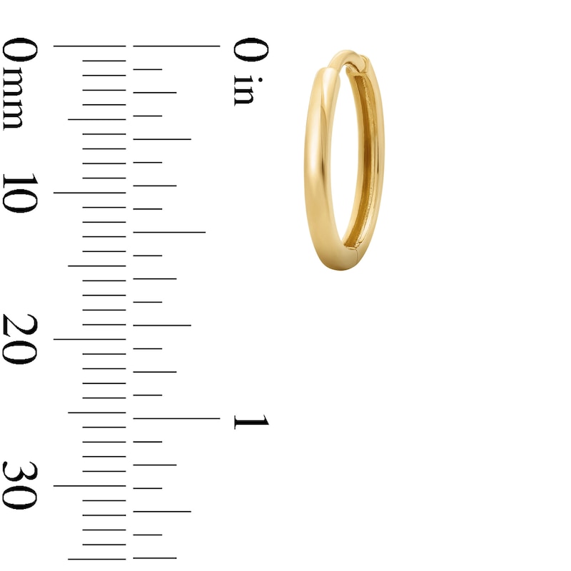15.6mm Hoop Earrings in Solid 10K Gold