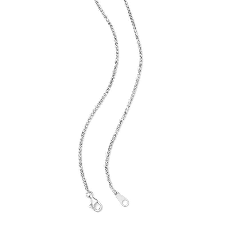 Main Image 2 of EFFY™ Collection Emerald-Cut Green Quartz and 0.29 CT. T.W. Diamond Frame Pendant in Sterling Silver