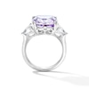 Thumbnail Image 2 of EFFY™ Collection Cushion-Cut Pink Amethyst and Trillion-Cut White Topaz Fashion Ring in Sterling Silver