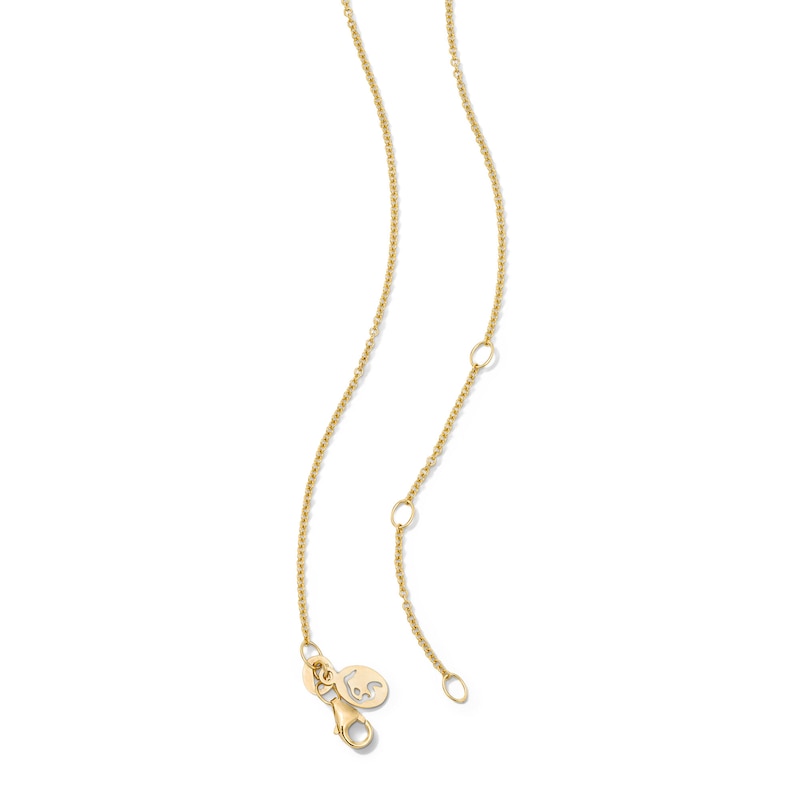 Main Image 2 of EFFY™ Collection Emerald-Cut Black Onyx and 0.08 CT. T.W. Diamond Accent Pendant in 14K Gold