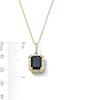 Thumbnail Image 3 of EFFY™ Collection Emerald-Cut Black Onyx and 0.08 CT. T.W. Diamond Accent Pendant in 14K Gold