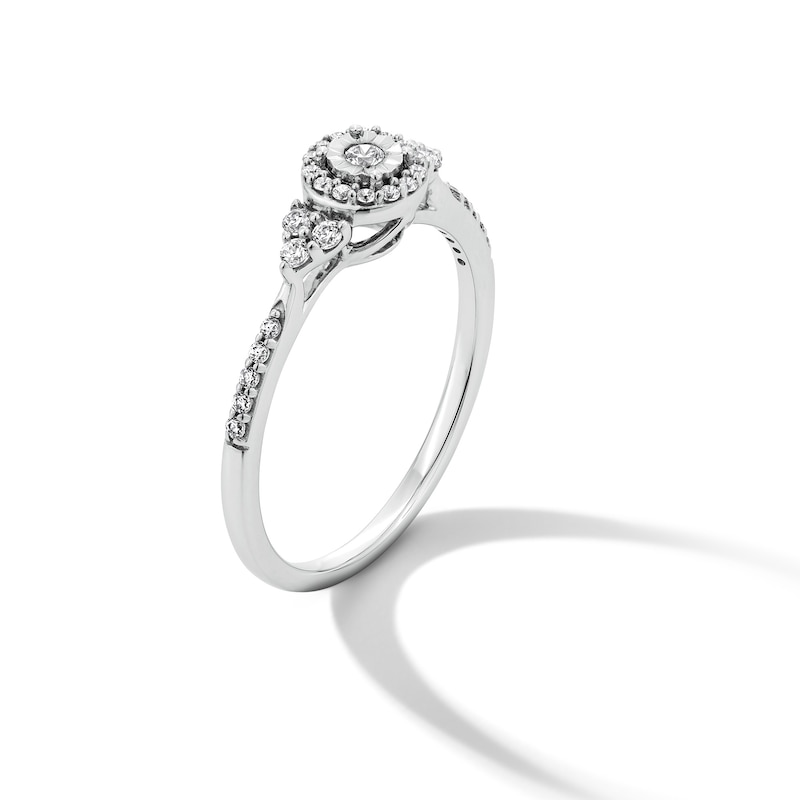 Main Image 3 of 0.20 CT. T.W. Diamond Promise Ring in Sterling Silver