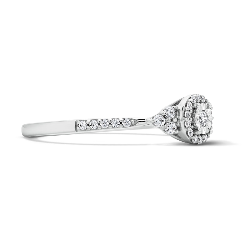 Main Image 4 of 0.20 CT. T.W. Diamond Promise Ring in Sterling Silver