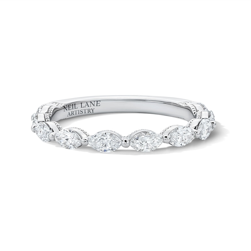 Neil Lane Artistry 0.69 CT. T.W. Marquise-Cut Certified Lab-Grown Diamond Wedding Band in 14K White Gold (F/VS2)