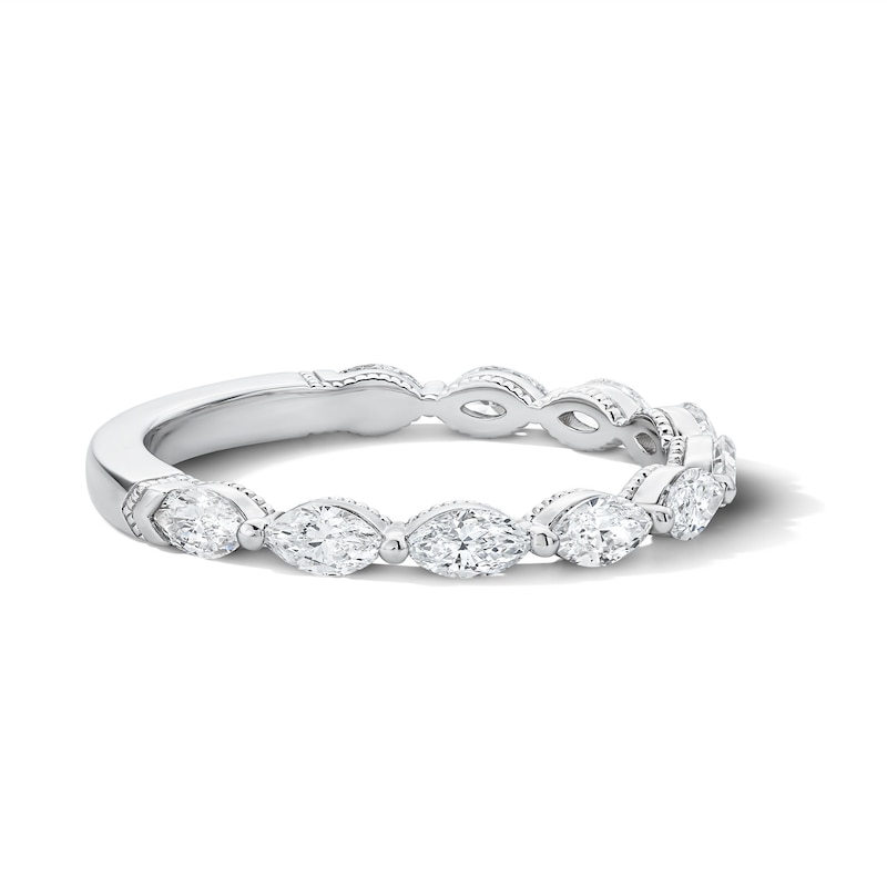 Neil Lane Artistry 0.69 CT. T.W. Marquise-Cut Certified Lab-Grown Diamond Wedding Band in 14K White Gold (F/VS2)